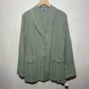 Vintage Democracy Weekend Linen Blazer Size Large NWT